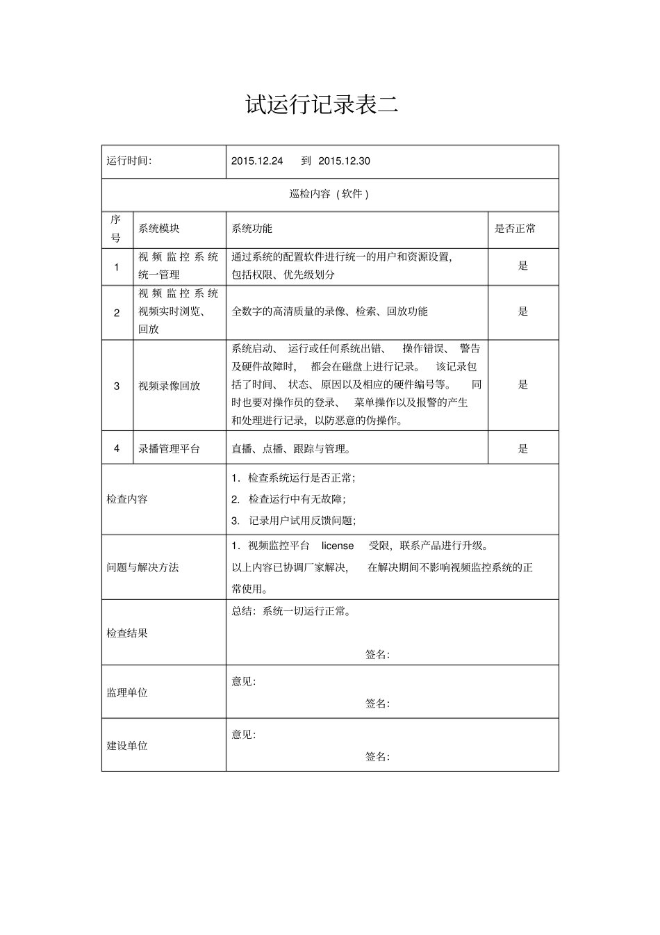 完整版试运行记录表软件_第3页