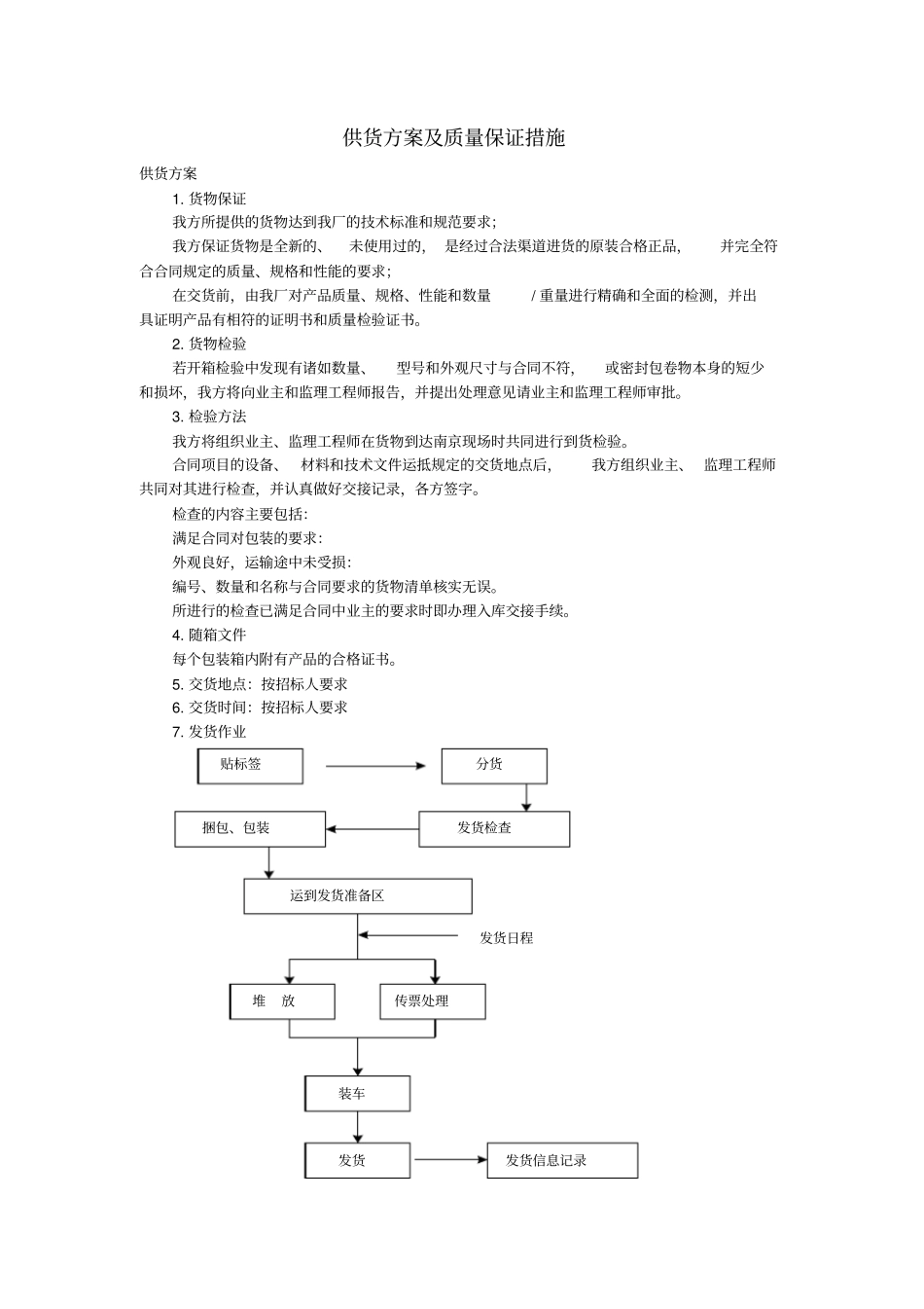 完整版详细供货方案及质量保证措施_第1页