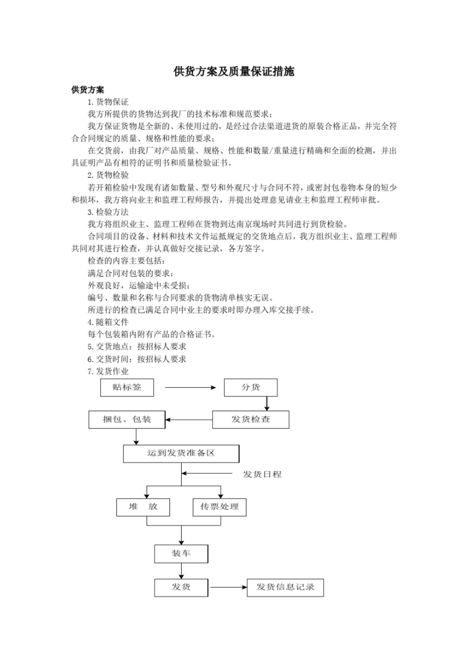 完整版详细供货方案及质量保证措施文档良心出品_第1页