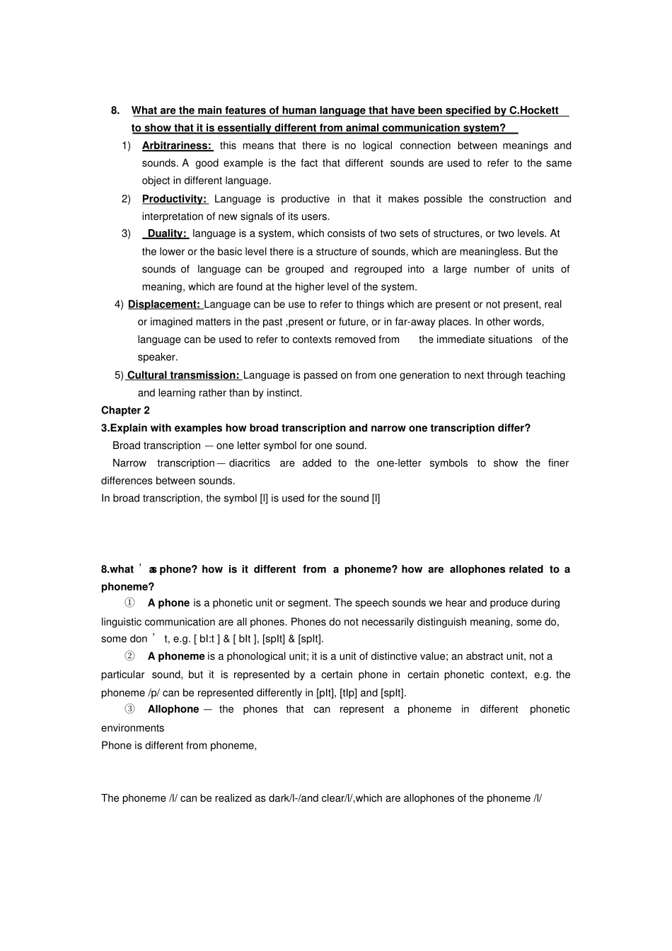 完整版语言学名词解释和问答题答案只供参考_第3页