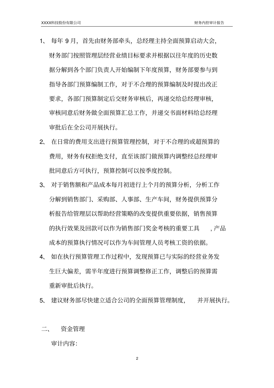 完整版财务内控审计报告_第2页