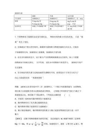 完整版超重失重问题
