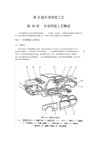 完整版车身焊装工艺