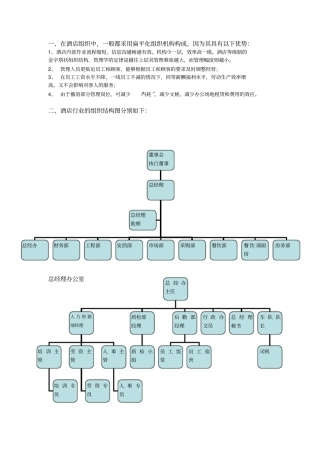 完整版酒店组织结构分析