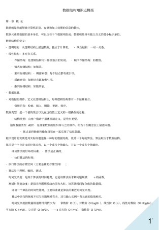 完整版非常实用的数据结构知识点总结良心出品必属精品