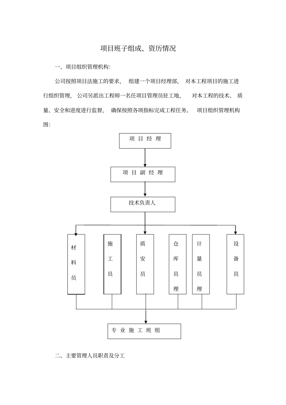 完整版项目班子组成、资历情况_第1页