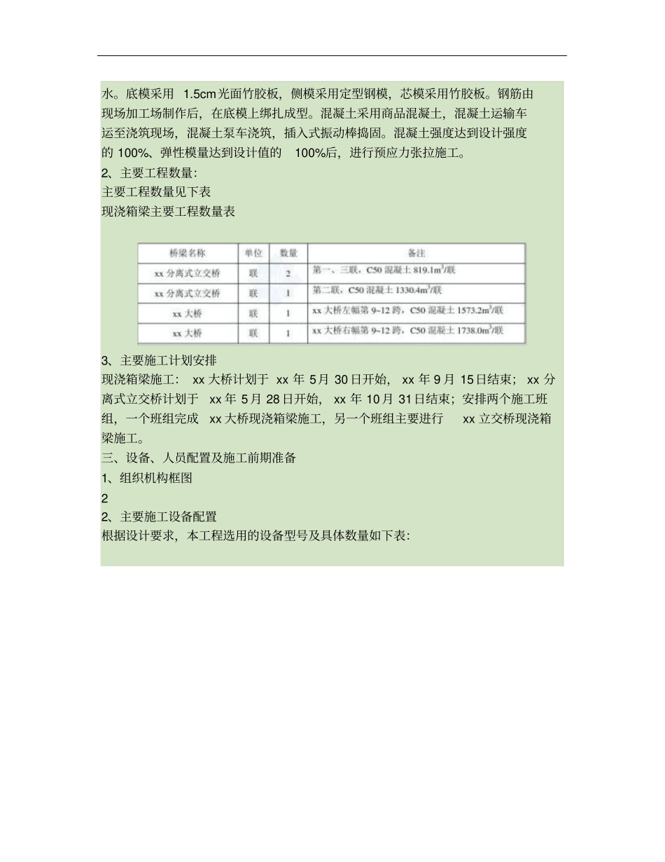 完整版预应力混凝土现浇箱梁施工方案_第3页
