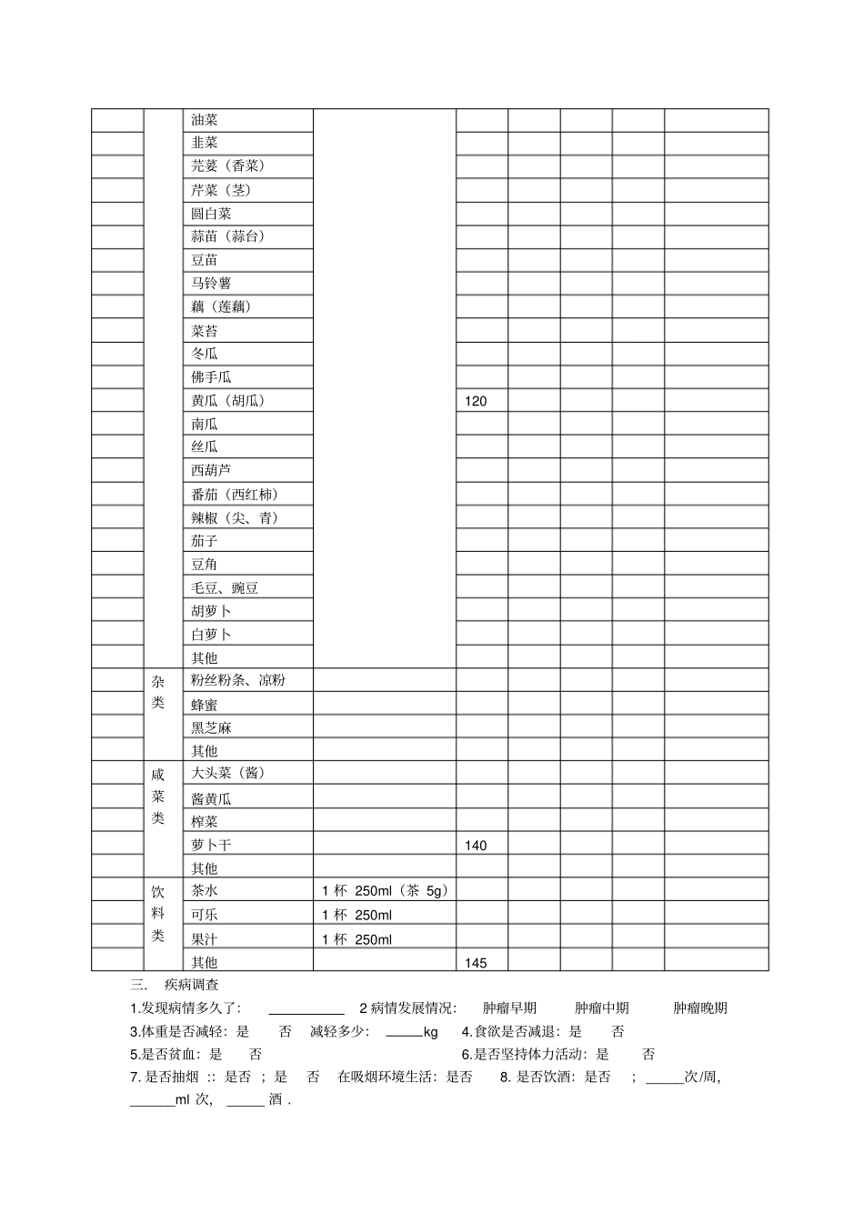 完整版食物频率法问卷调查1_第3页