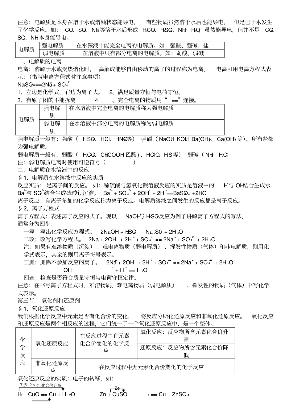 完整版高一化学必修一知识点汇总_第3页