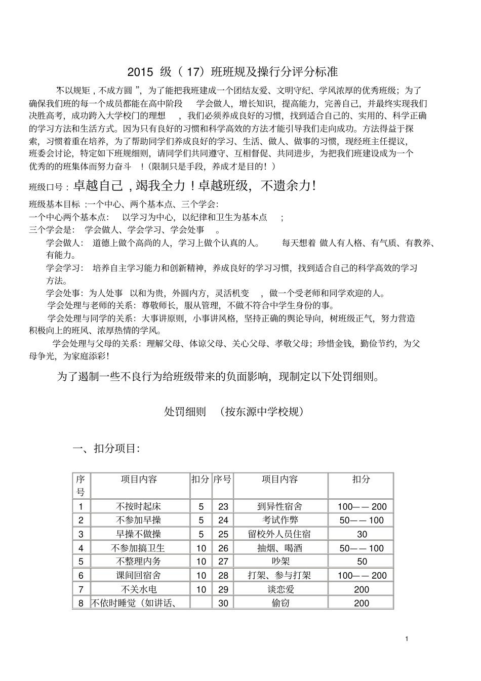完整版高三17班班规_第1页