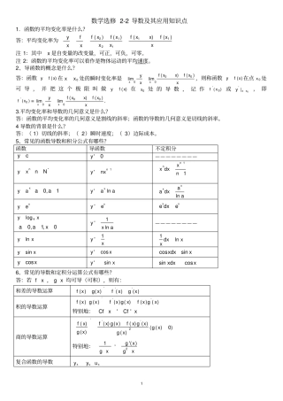 完整版高中数学人教版选修2,3知识点总结,推荐文档