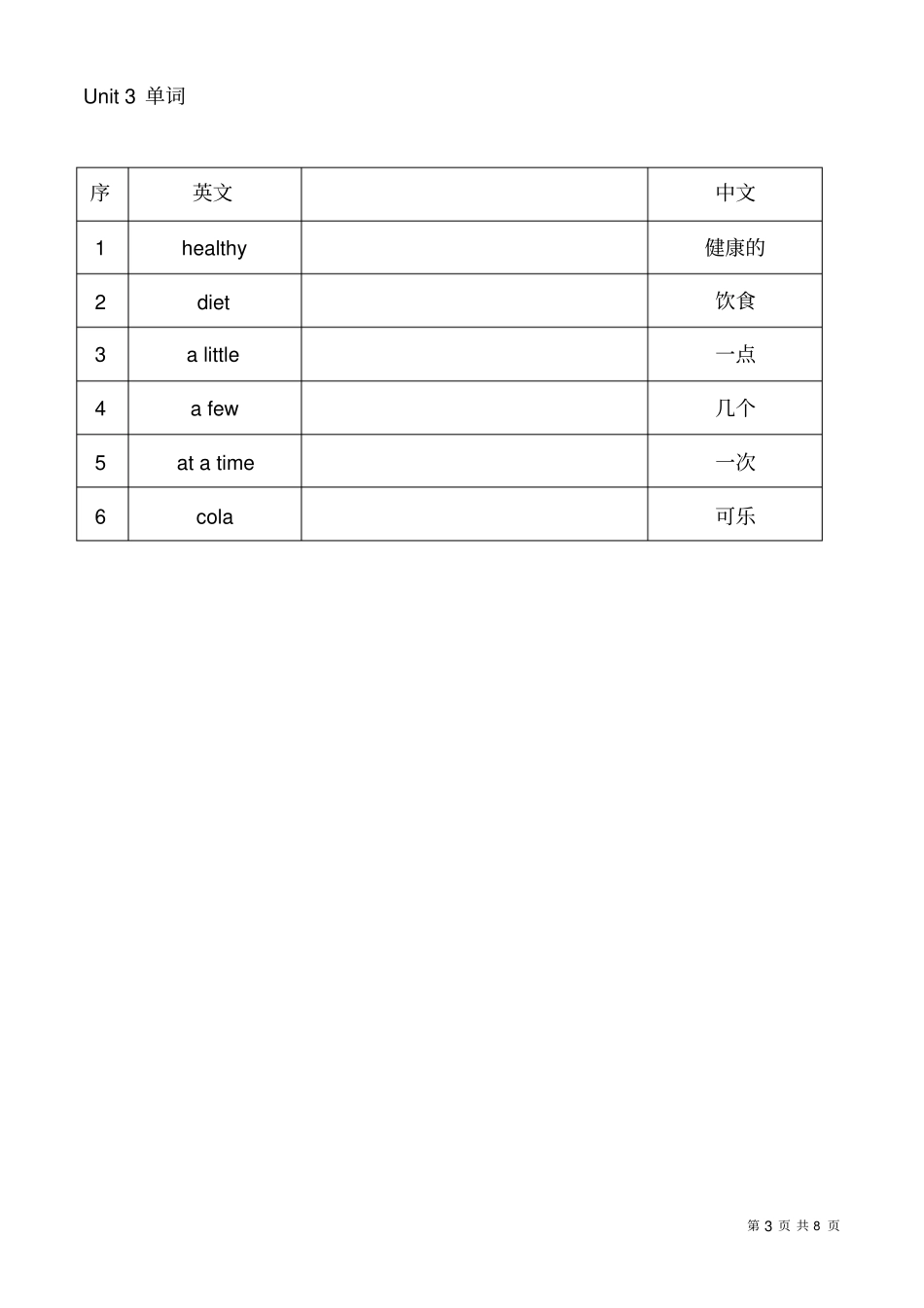 完整苏教版六年级下册英语单词表_第3页