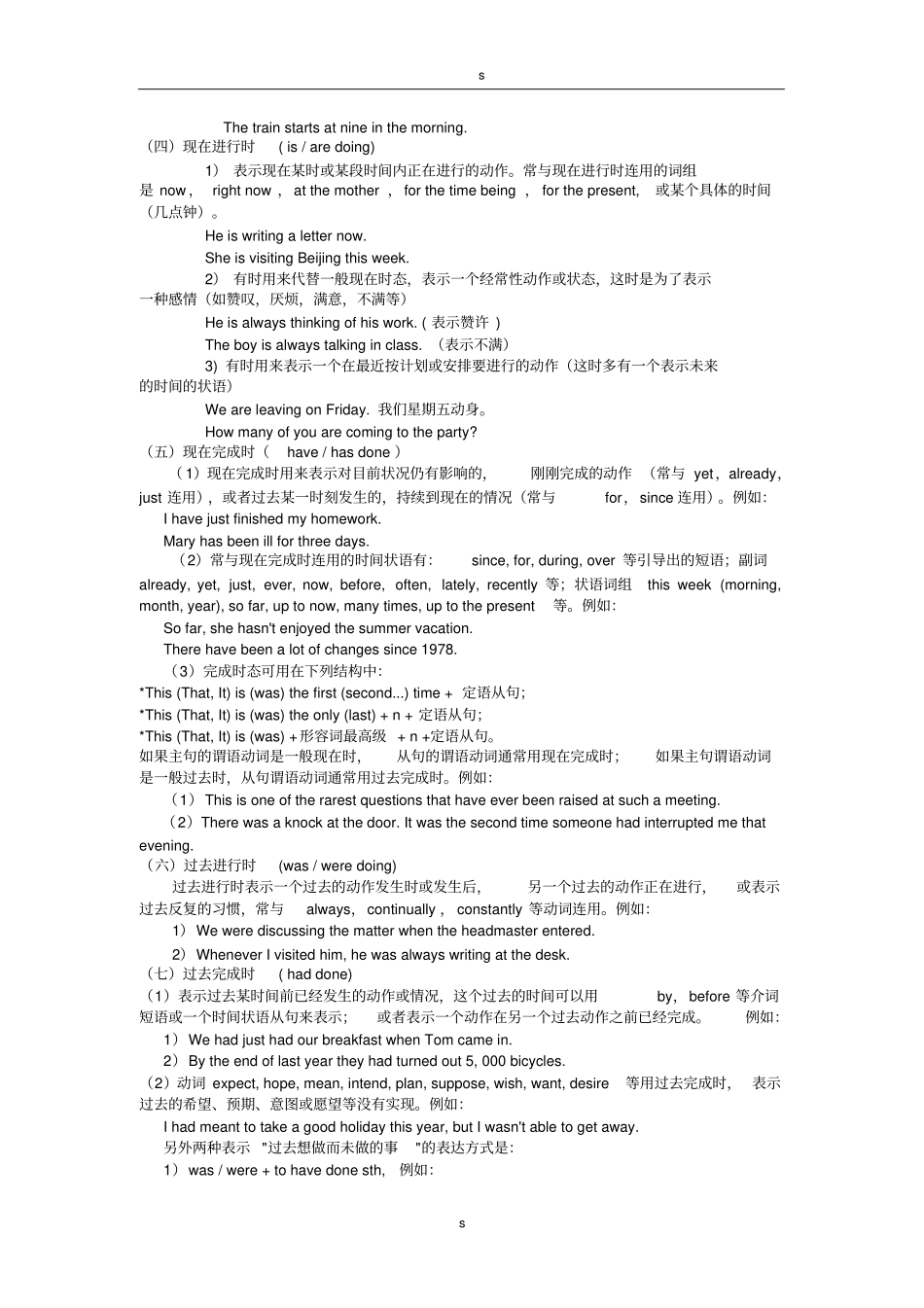 完整高中英语语法时态和语态_第2页