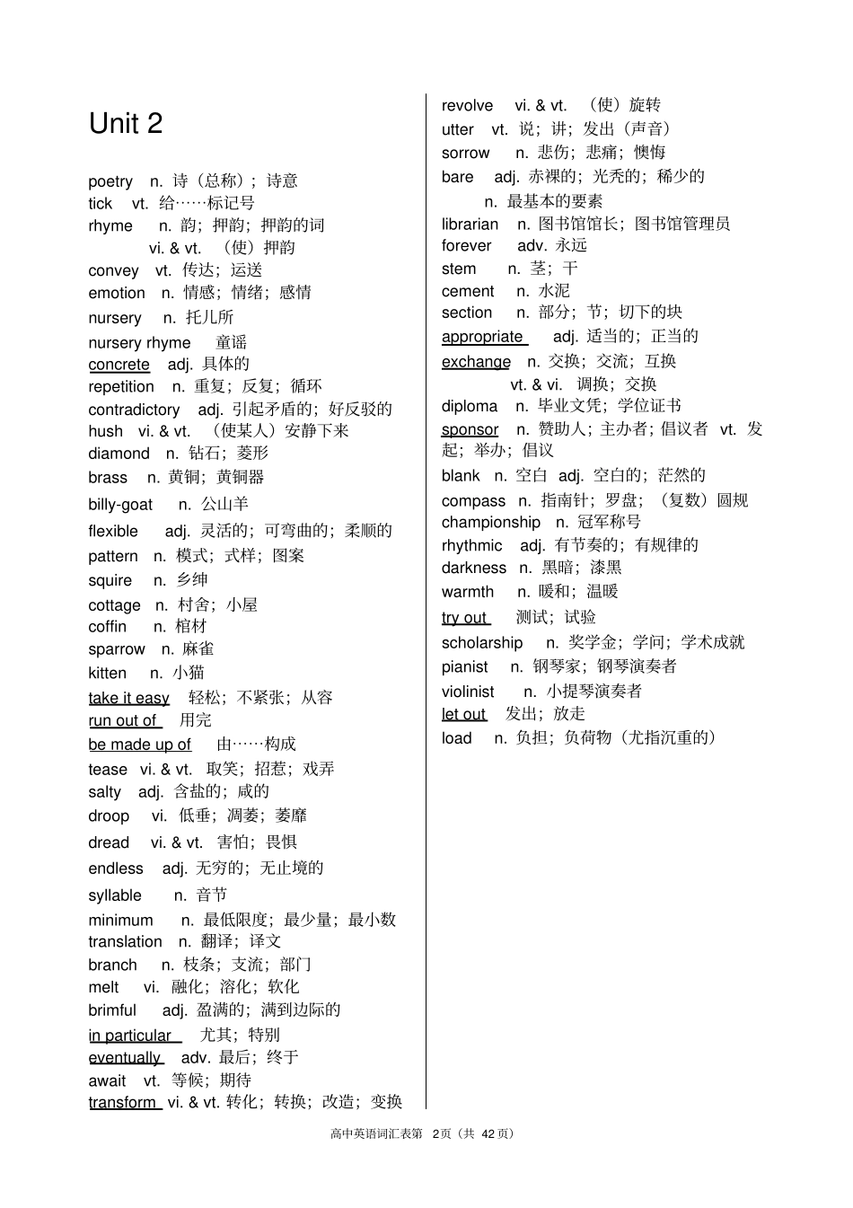 完整高中英语选修六单词表_第2页