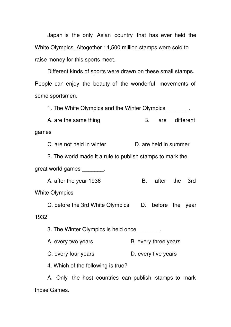 完整高中英语阅读理解有答案和解析_第2页