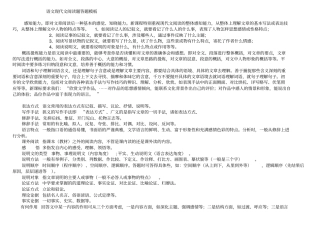 完整高考语文现代文阅读题答题模板