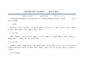 宜都姚家店镇产业发展的规划2010至2012