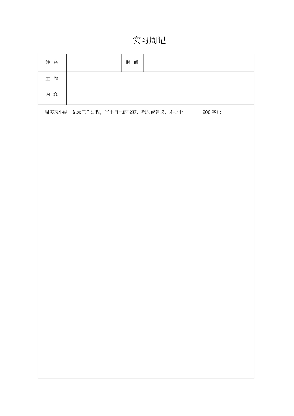 实习周记最新表格_第3页