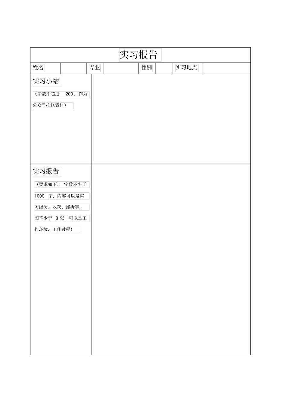实习报告表格_第1页
