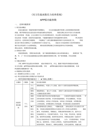 实习生临床胜任力培养系统APP版功能参数