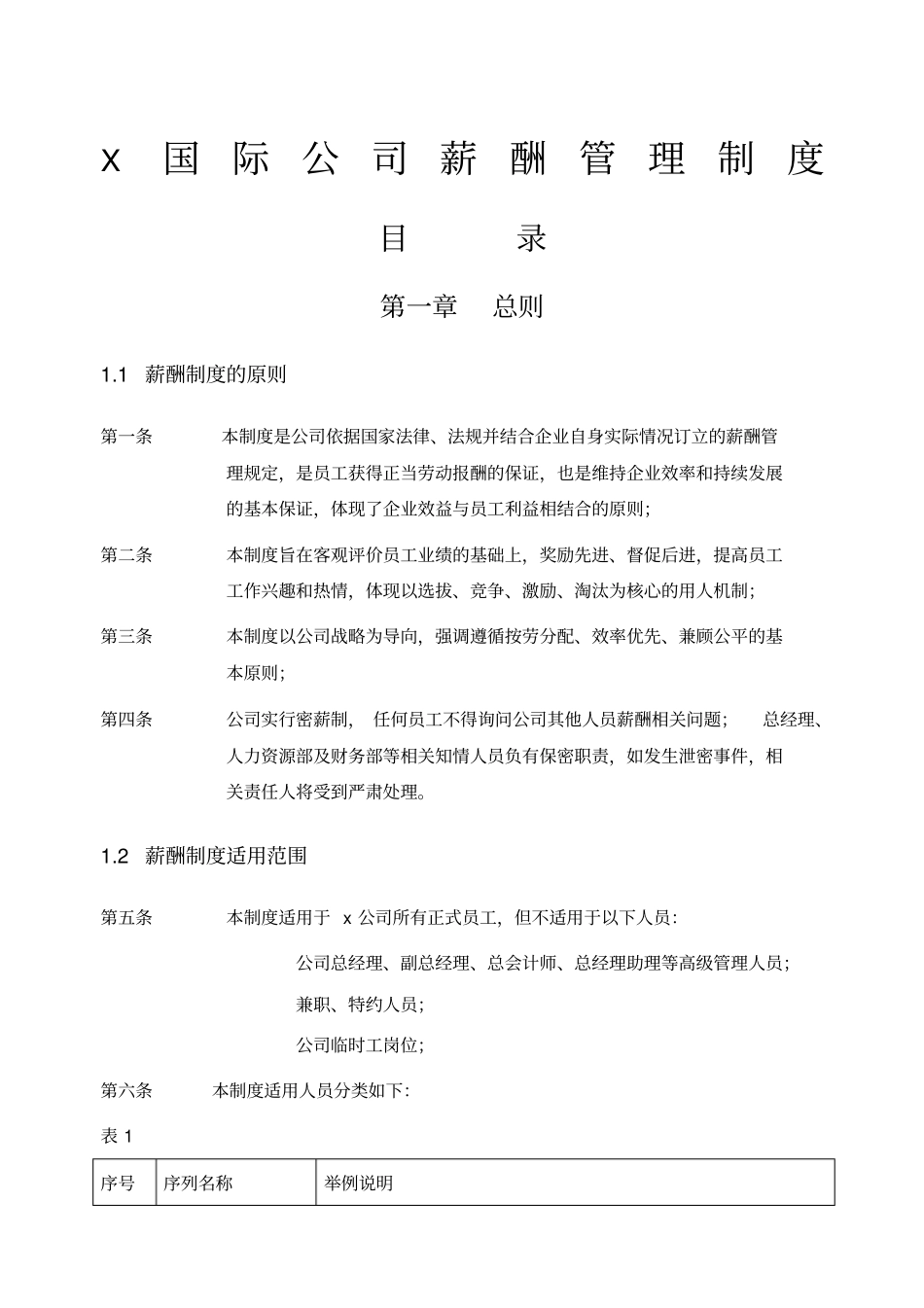 实例某国际船舶公司薪酬管理制_第1页