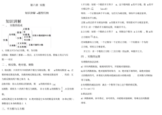 实数_知识点+题型归纳