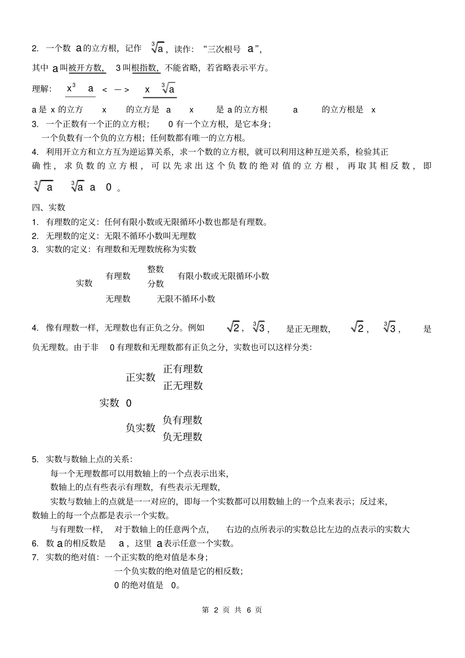 实数知识点归纳及典型例题_第2页