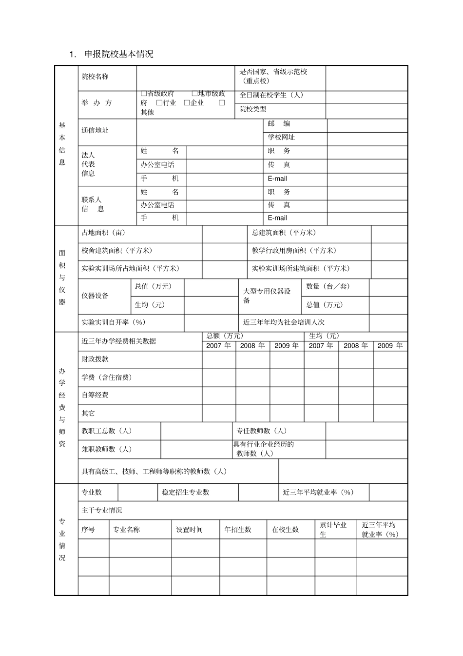实训基地建设项目申报书_第3页