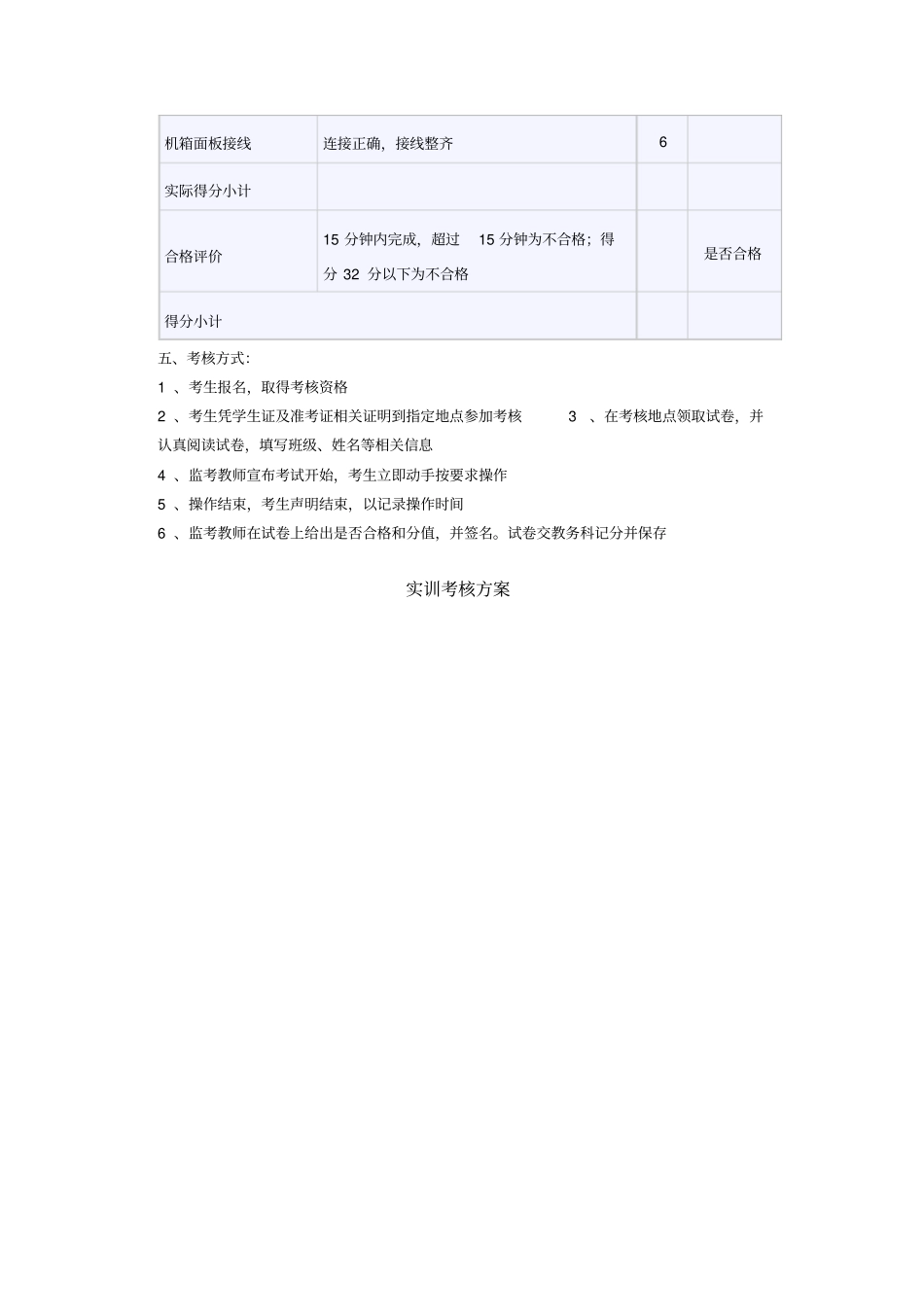 实训考核方案_第2页