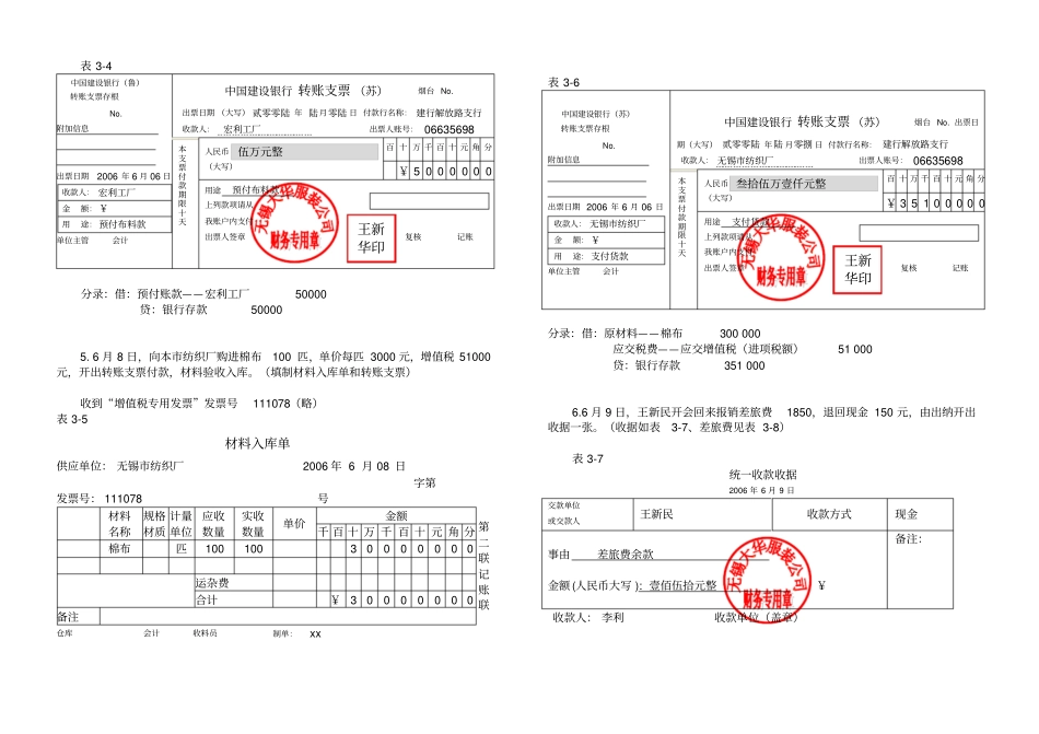 实训：原始凭证的填制答案_第2页