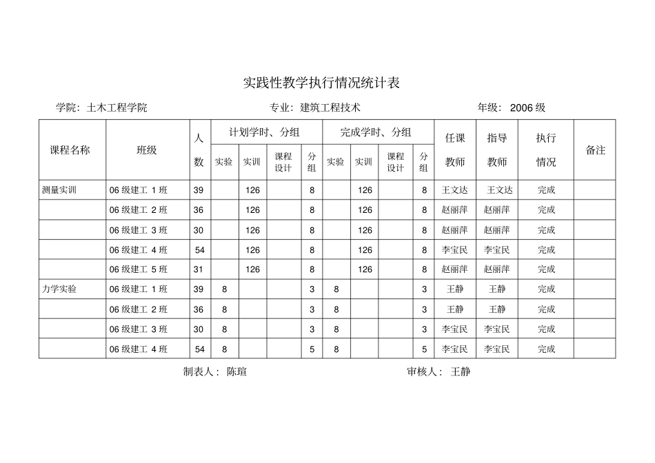 实践性教学执行情况统计表_第3页