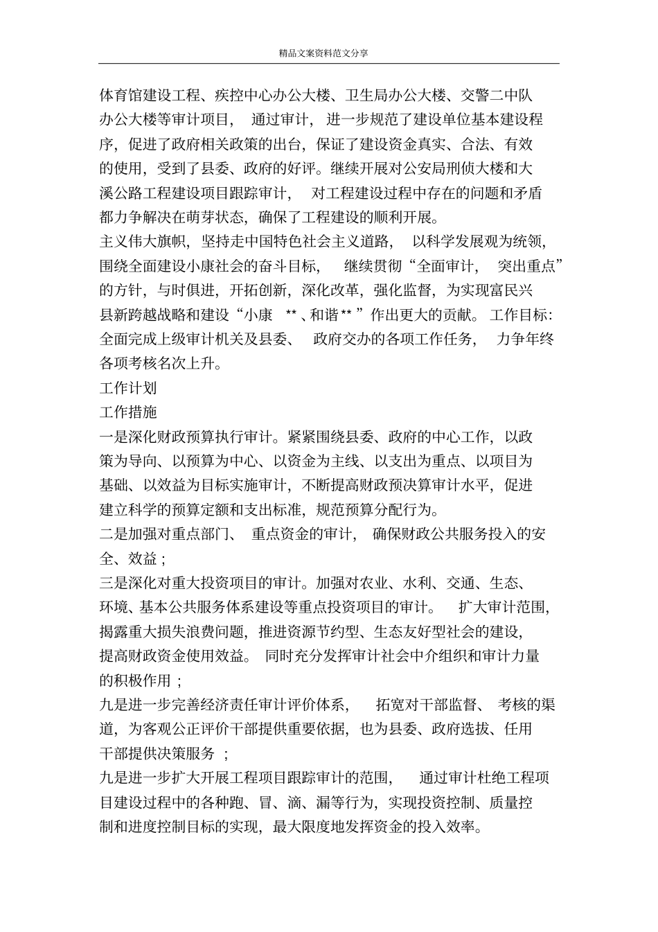 审计个人工作总结及工作计划-精品文案范文_第3页