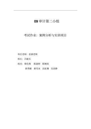 审计实务案例分析