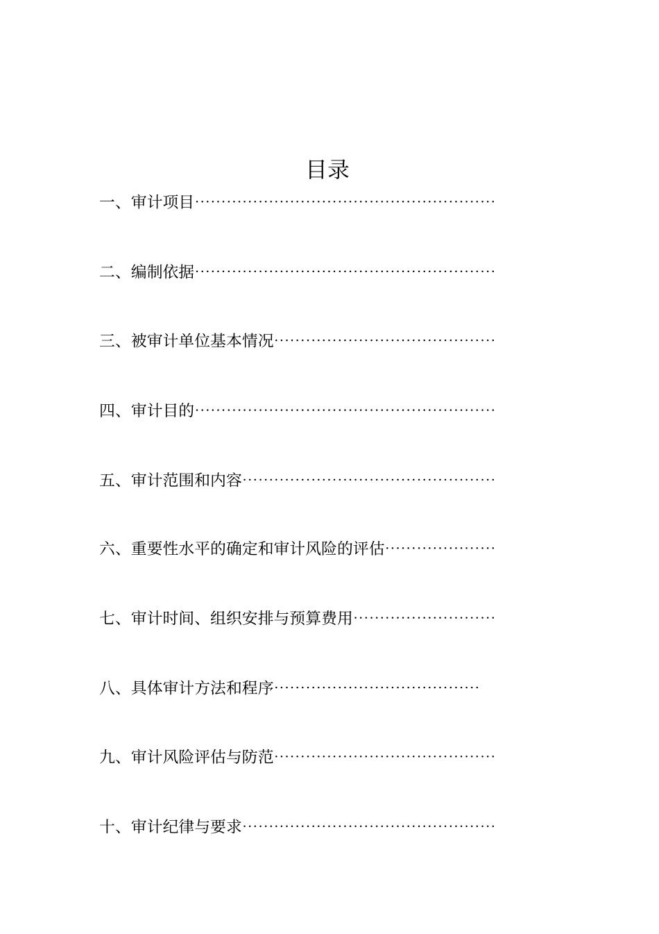 审计实施的方案模板_第2页