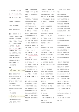 审计师考试必备公式