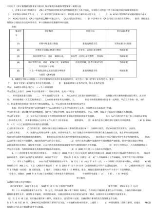 审计案例分析整后