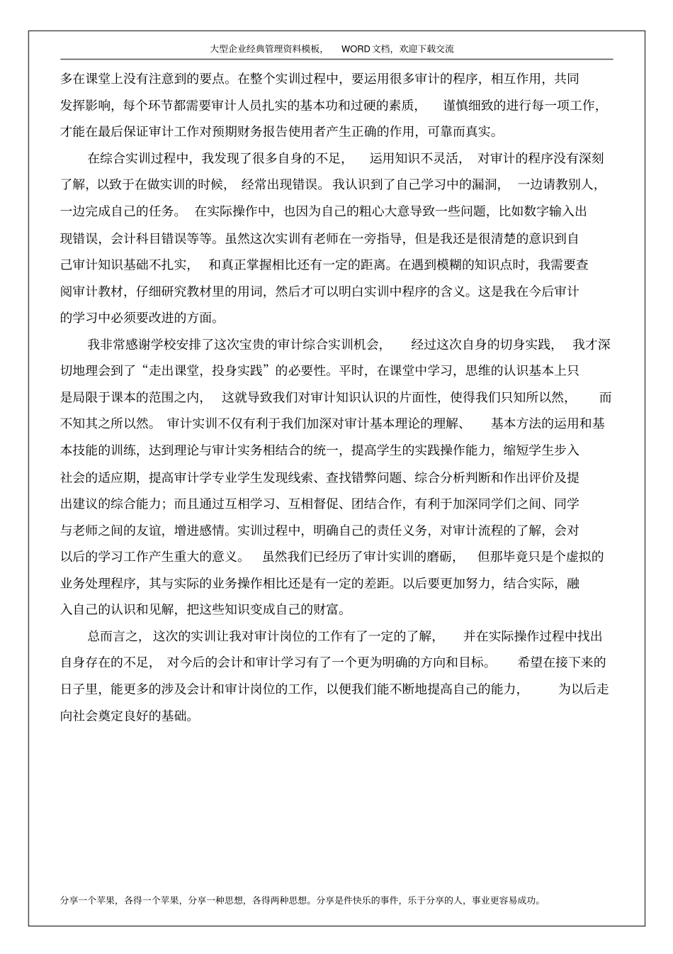 审计综合实训报告5p_第3页