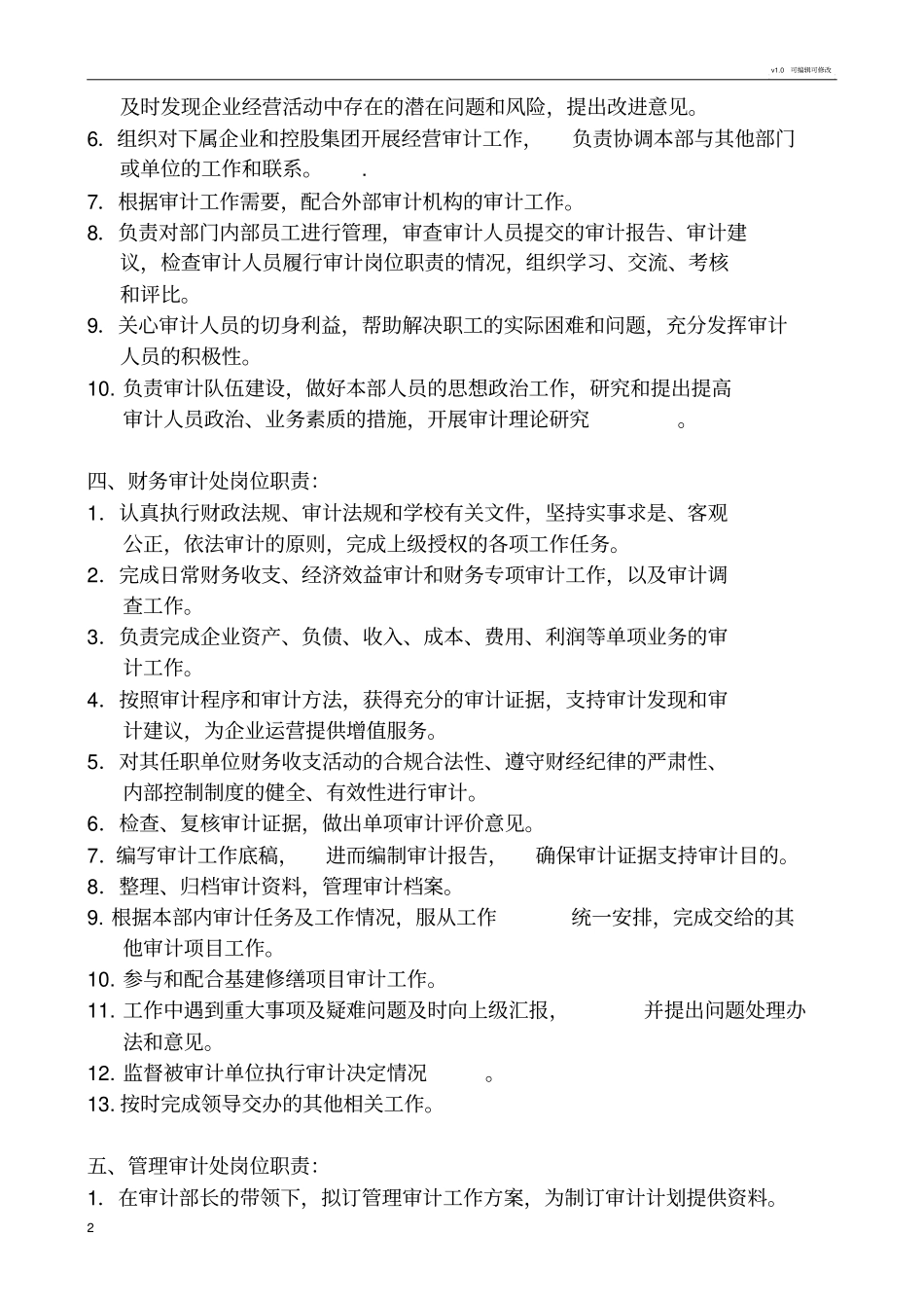 审计部人员的组织架构职责_第2页