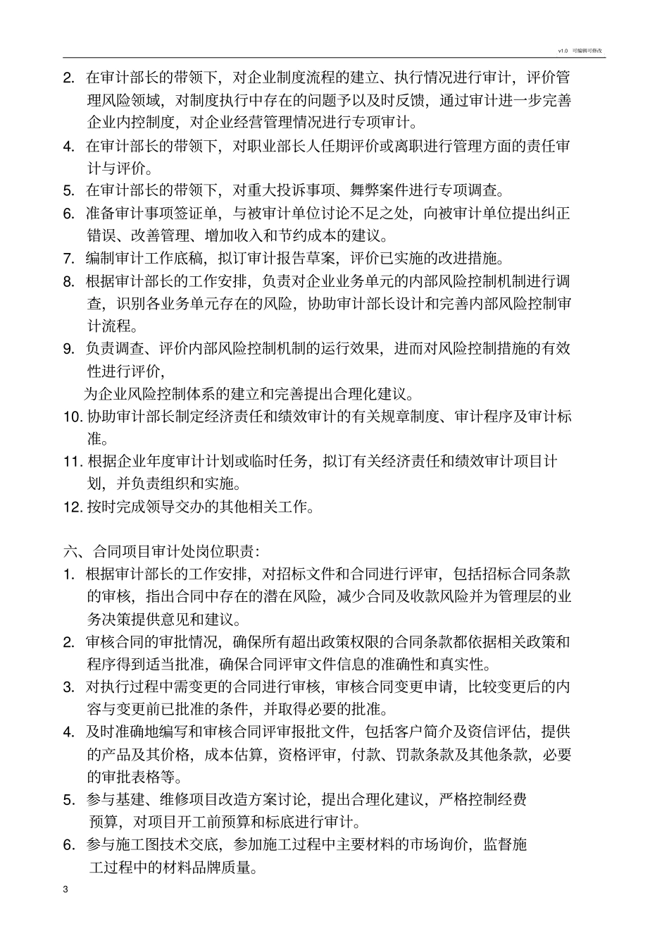 审计部人员的组织架构职责_第3页