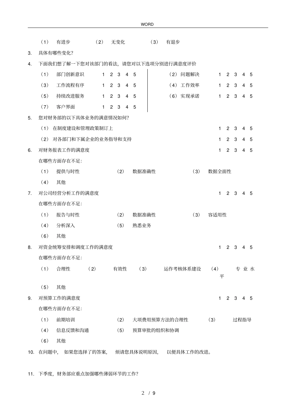 客户满意度调查表格大全11_第2页