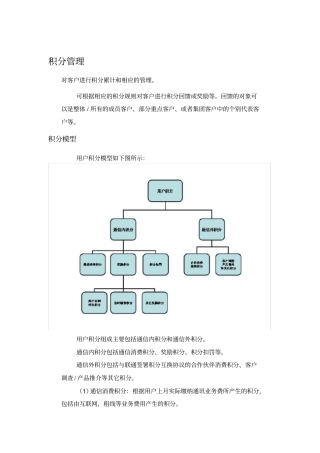 客户积分管理规定