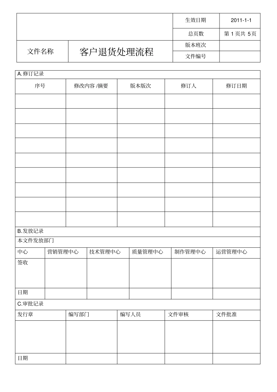 客户退货处理流程_第1页