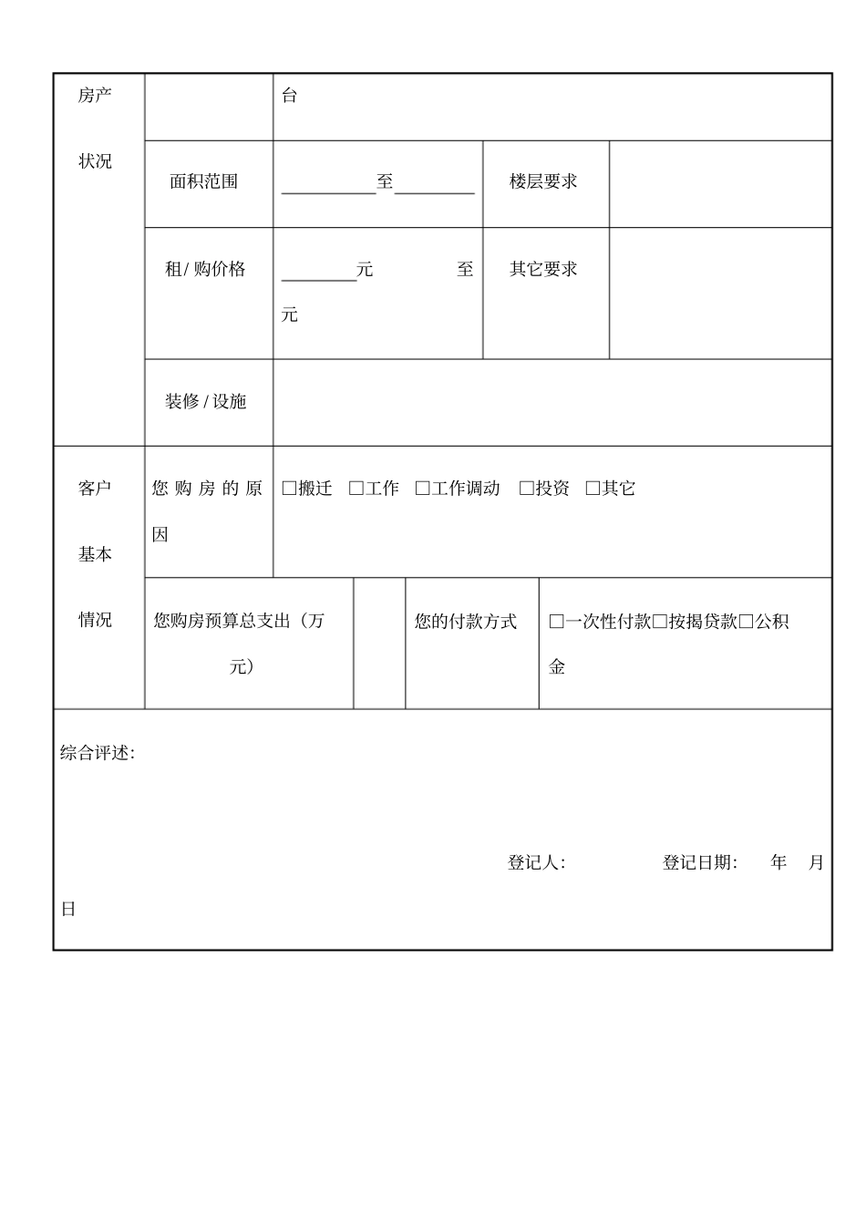 客户需求登记表_第3页