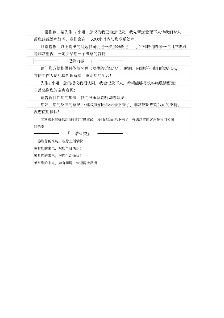 客服服务话术大全_第3页