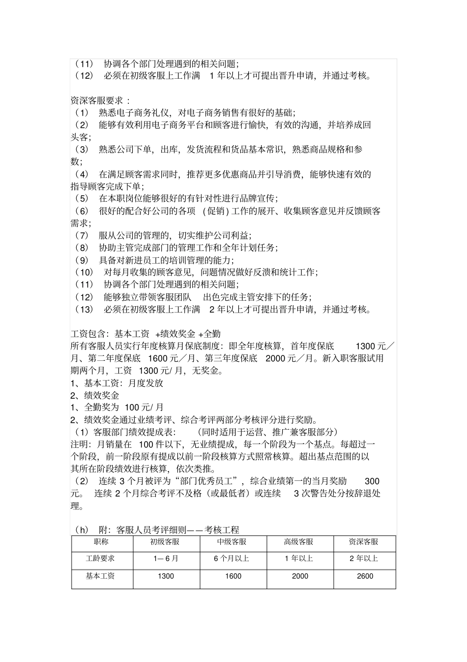 客服考核及工资考核标准_第2页