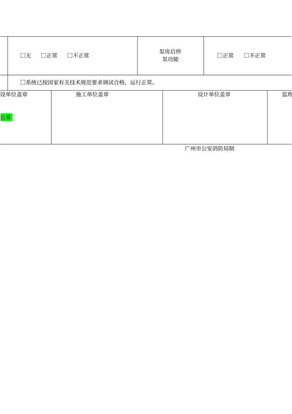 室内消火栓系统调试开通报告填写样本_第2页