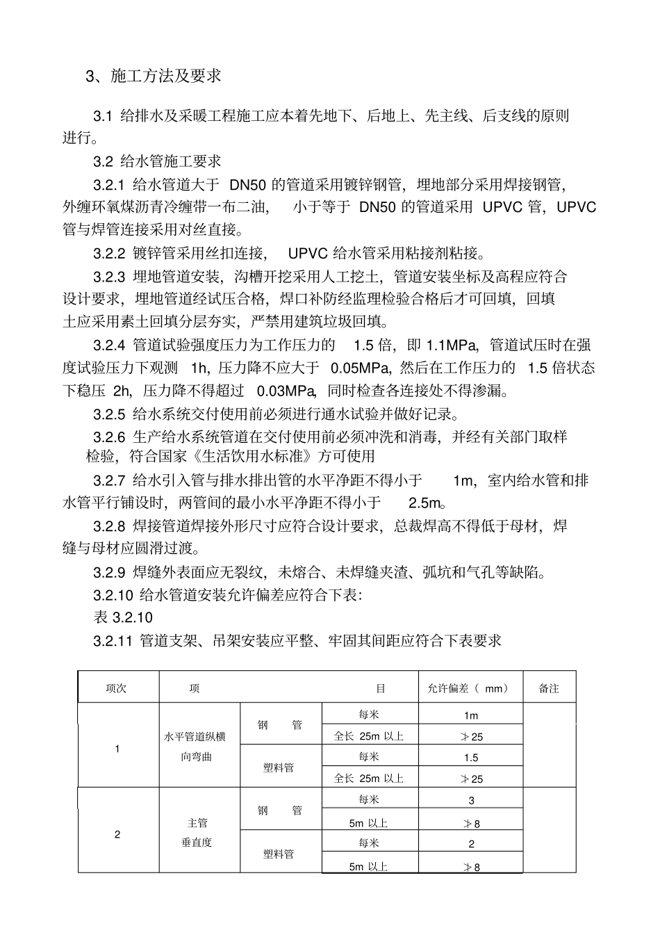室内给排水施工方案_第2页