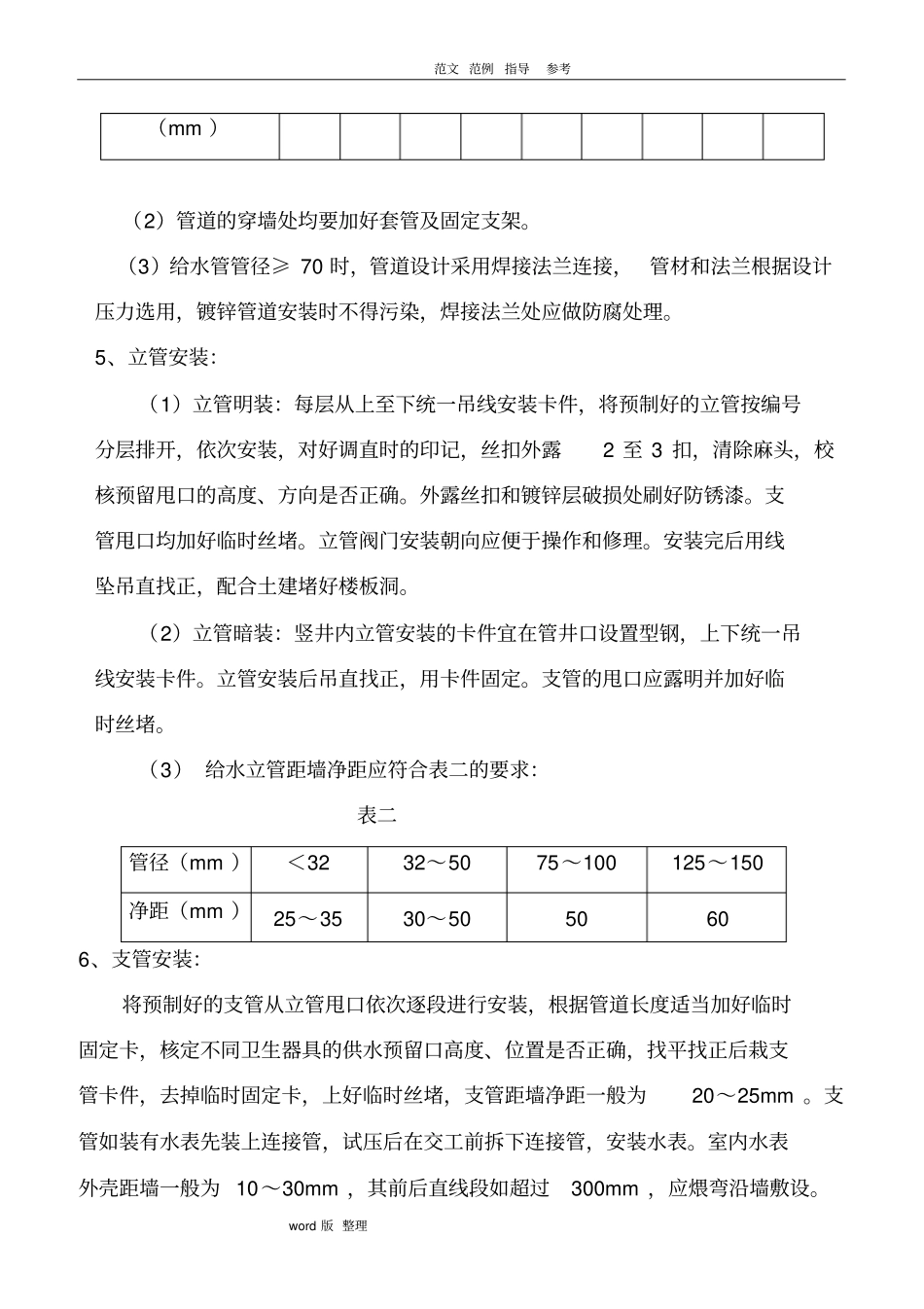 室内给水管道安装工程施工方案_第2页