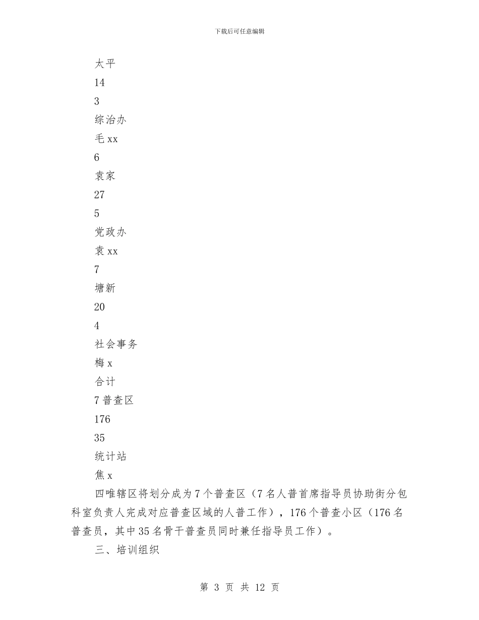 第六次全国人口普查综合培训方案与第四季度会计特色专业建设情况汇报汇编_第3页