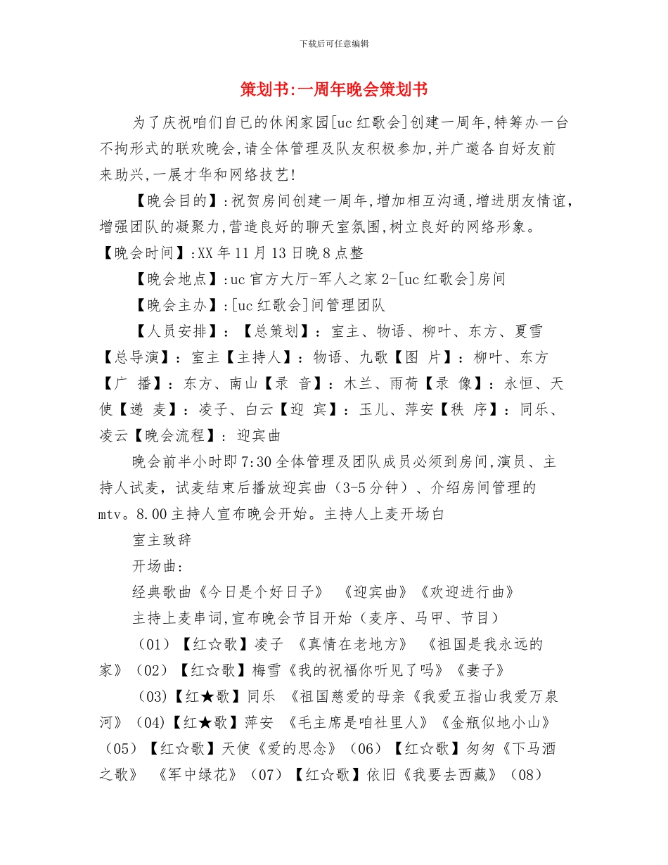 策划书-“美容知识”讲座策划书与策划书-一周年晚会策划书汇编_第3页